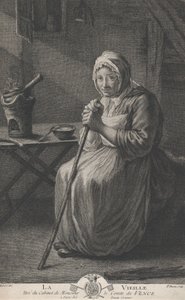 Den gamle kvinde, fra kontoret for greven af Vence, 1782-97.