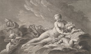 Venus giver nektar til Amor, 1700-tallet. af Pierre François Basan