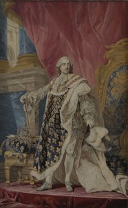 Portræt af Ludvig XV i hans kongelige dragt, ca 1769 af Pierre François Cozette