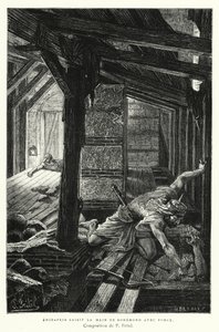 Emir-Feir griber Bohemonds hånd med styrke (gravering)