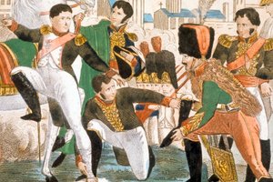 Napoleon I såret i Ratisbonne (1809) af Pierre Gautherot