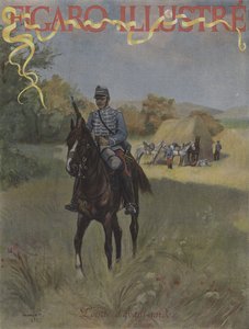 Forhåndsvagt. Forside af Le Figaro Illustre, marts 1896 af Pierre Georges Jeanniot