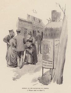 Søndag, på Boulevard du Temple (gravering) af Pierre Georges Jeanniot