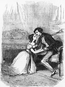 Illustration til sorte får, roman af Honore de Balzac (1799-1850) fra samlingen i flere bind med titlen Human Comedy, gravering af Pierre Gustave Eugene Staal (1817-1882) af Pierre Gustave Eugene (1817 82) Staal