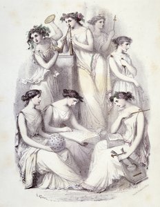 Geniuses of Olympus - i "" The Mythological Women"", tegninger af G. Staal, af Mery og Cte Foelix, Ed. G. de Gouet af Pierre Gustave Eugene Staal