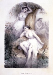 Nymferne - i "Mythological women", tegninger af G. Staal, af Mery and the Cte Foelix, red. G. de Gouet af Pierre Gustave Eugene Staal