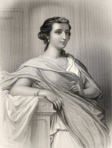 Aspasia of Milet (ca. 470-410 f.Kr.) illustration fra 