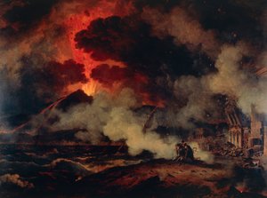 Vesuvs udbrud (olie på lærred) af Pierre Henri de Valenciennes