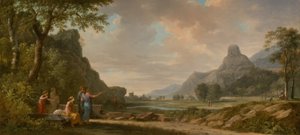 Athos-bjerget udskåret som et monument til Alexander den Store af Pierre Henri de Valenciennes
