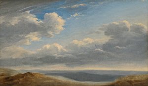 Studie af skyer over den romerske Campagna ca. 1782-85 (olie på papir på pap) af Pierre Henri de Valenciennes