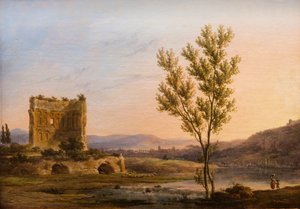 Udsigt over Roms omgivelser,1819 (olie på lærred) af Pierre Henri de Valenciennes