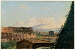 Vue du Colisee - Udsigt over Colosseum i Rom ... af Pierre Henri de Valenciennes