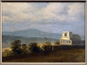 i€ la villa Borghèse: pavillonen - Pavillon på grunden til Villa Borghèse ... af Pierre Henri de Valenciennes