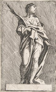 Stående kvindefigur, ca. 1739-40., ca. 1739-40. af Pierre Ignace Parrocel