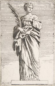 Stående kvindefigur, ca. 1739-40., ca. 1739-40. af Pierre Ignace Parrocel