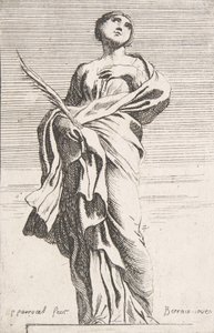 Stående kvindefigur, ca. 1739-40., ca. 1739-40. af Pierre Ignace Parrocel