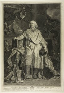Portræt af Jacques Bénigne Bossuet, biskop af Meaux af Pierre Imbert Drevet