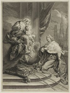 Portræt af Louis de la Vergne de Tressan, greve af Lyon, ærkebiskop af Rouen af Pierre Imbert Drevet