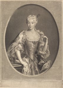 Maria Klementyna Sobieska af Pierre Imbert Drevet, after Antonio David