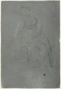 Siddende kvinde af Pierre Jacques Volaire