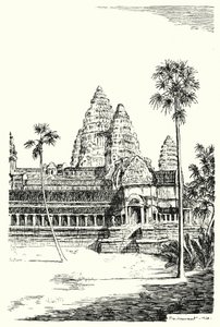 Tårnene i Angkor Vat (gravering)
