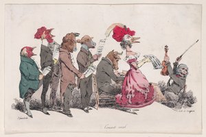 Vokalkoncert fra Metamorphoses of the Day, 1829. af Pierre Langlumé