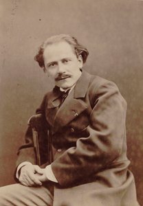 Portræt af komponisten Jules Massenet 1842-1912, 1880. af Pierre Lanith Petit
