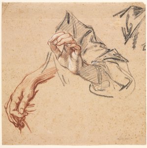 Study of Hands recto, Skitse af en hånd verso, 1700-tallet.