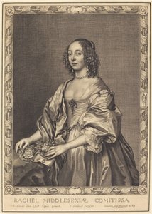 Rachel, grevinde af Middlesex af Pierre Lombard after Sir Anthony van Dyck