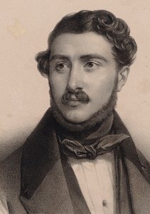 Portræt af komponisten Théodore Labarre 1805-1870.