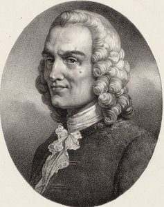 Portræt af komponisten Jean-Philippe Rameau 1683-1764. af Pierre Louis Henri Grevedon