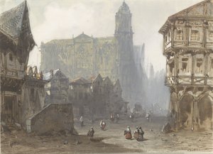 Den gamle markedsplads i Rouen