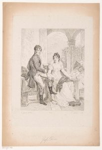Portræt af Moritz von Fries og hans kone Samling af historiske portrætter af baron Gérard (serietitel) Samling af portrætter Historiques de Mr. le Baron Gerard (serietitel) af Pierre Michel Adam