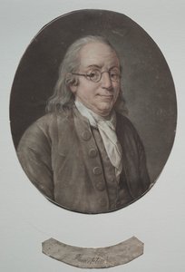 Benjamin Franklin af Pierre Michel Alix