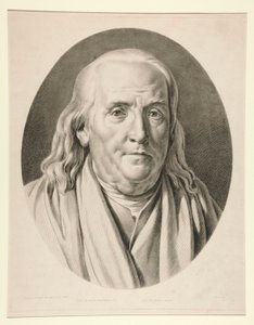 Benjamin Franklin, efter en skulptur af Jean-Antoine Houdon af Pierre Michel Alix
