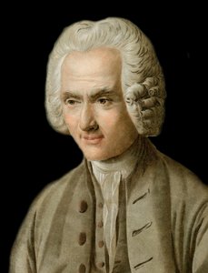 Portræt af Jean-Jacques Rousseau - Portræt af Jean Jacques Rousseau (1712-1778) Indgraveret af Pierre Michel Alix
