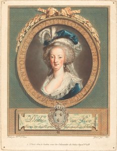 Dronning Marie-Antoinette, ca. 1789. af Pierre Michel Alix