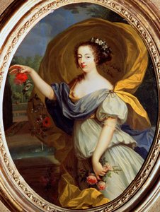Portræt af hertuginde de la Valliere som Flora, 1600-tallet. af Pierre Mignard