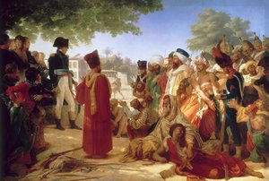 Napoleon Bonaparte benåder oprørerne i Kairo, 23. oktober 1798 af Pierre Narcisse Guerin