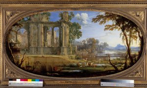 Landscape Composed with Ancient Ruins Painting by Pierre Pateldani af Pierre Patel