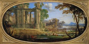 Paysage compose avec ruines antiques - Landskab med antikke ruiner ... af Pierre Patel