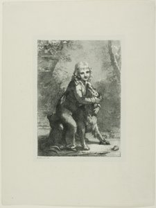 Dreng med hund af Pierre Paul Prud