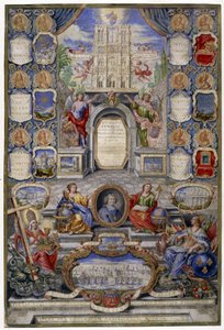 Allegori af kirken i Paris i anledning af tilbagekaldelsen af redigeringen af Nantes den 18/10/1685 holdt faderen til Jouvency en prædiken på kollegiet i Clermont i december 1685 i medaljon af archheveque of Paris, Harlay de Chanvallon, der opmuntrer