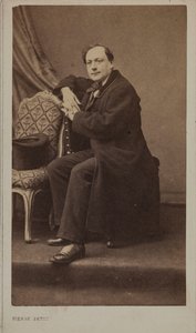 Portræt af digteren Théodore de Banville 1823-1891. af Pierre Petit