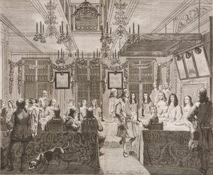 Kong Charles II spiste med Lucy Walter af Pierre Philippe