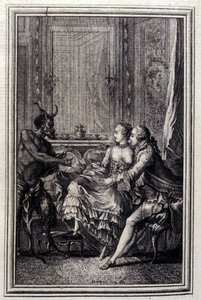 The Impossible Thing - i ""Fortællinger og noveller på vers"" af Jean La Fontaine. 1776. Illustration af P.P. Choffard. af Pierre Philippe Choffard
