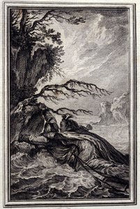 La fiancee du roi de Garbe - i "Tales et nouvelles en vers" af Jean La Fontaine. 1776. Illustration af P.P. Choffard. af Pierre Philippe Choffard
