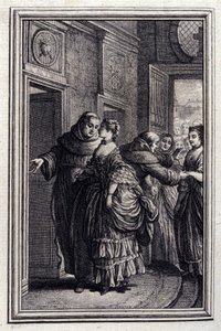 Les Freres de Catalunya - i "" Fortællinger og noveller i vers "" af Jean La Fontaine. 1776. Illustration af P.P. Choffard. af Pierre Philippe Choffard