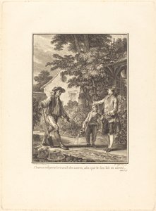 Alle respekterer andres arbejde, så brystet er sikkert af Pierre Philippe Choffard after Jean Michel Moreau