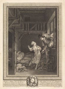 Gå blidt, tal blidt af Pierre Philippe Choffard after Pierre Antoine Baudouin